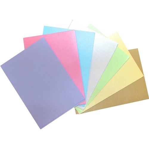 Rainbow Pearl Paper 120gsm A4 Blue Pack of 50 Sheets_2